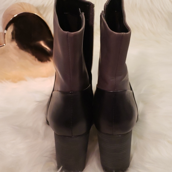 Aldo New Black and gray leather block heel boot - Picture 4 of 4